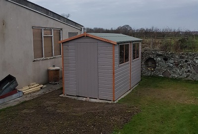 Shed Installed on Concrete Slab Completed